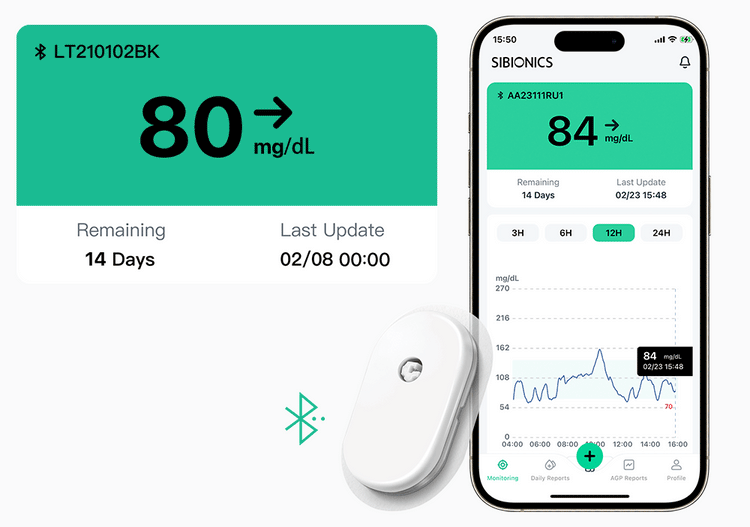 Alerta de Glicose SIBIONICS