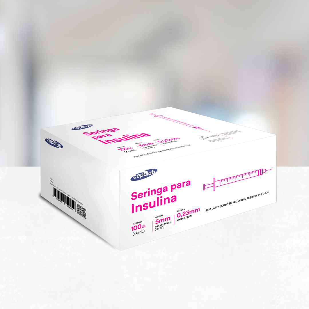 Seringa para Insulina 5mm 1,0mL 32G - Cepalab