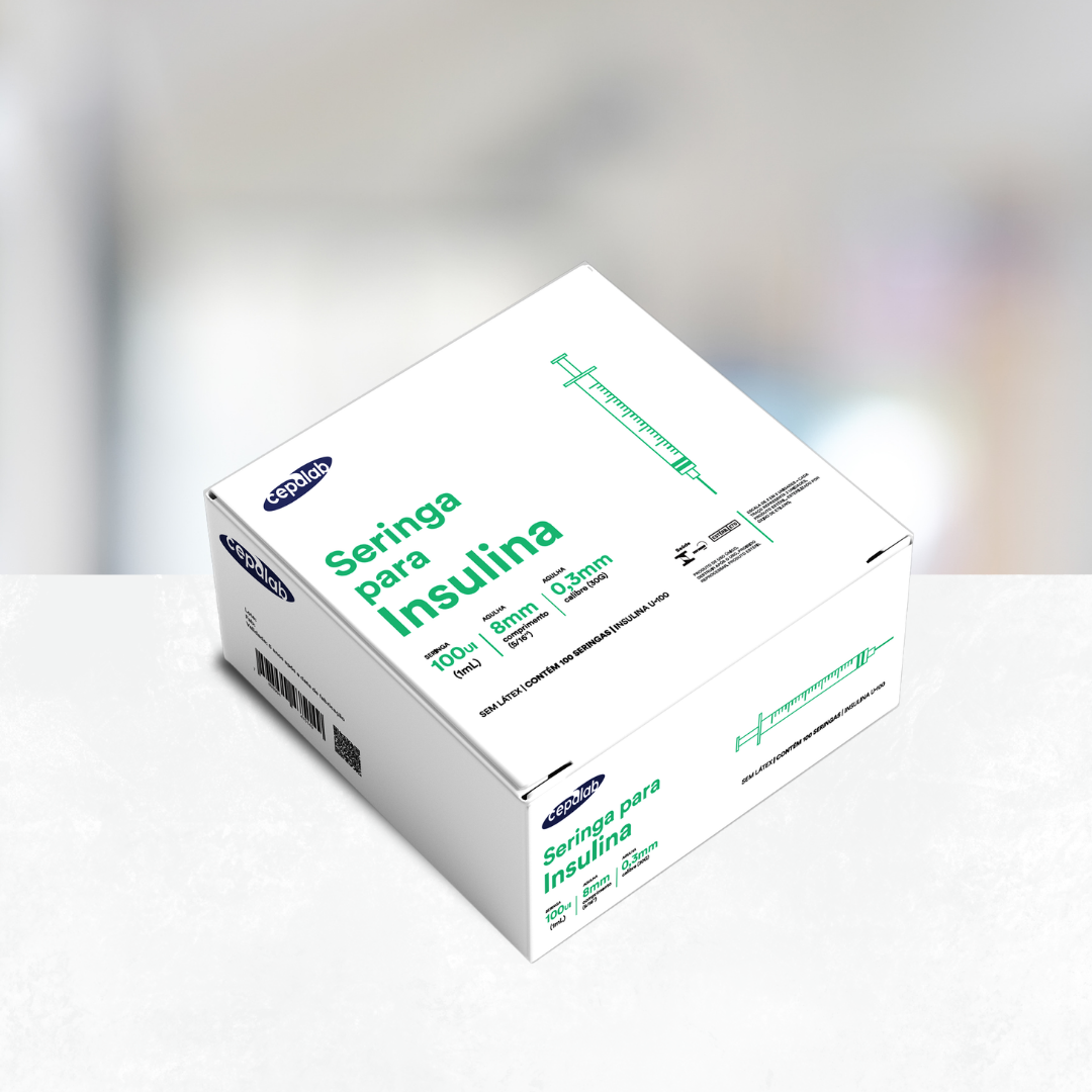 Seringa para Insulina 8mm 1,0mL 30G - Cepalab