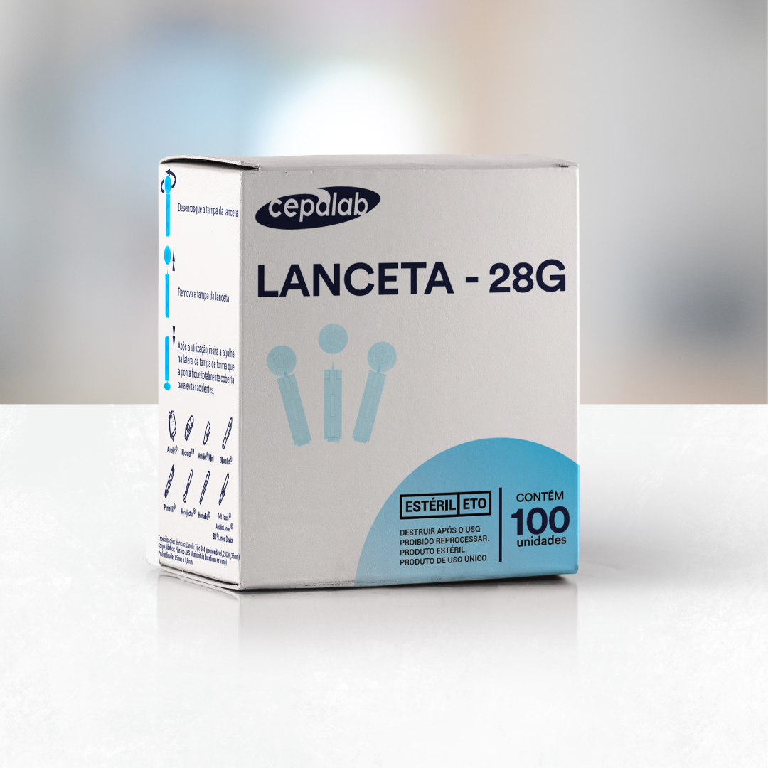 Lanceta 28g Caixa C/100 - Cepalab