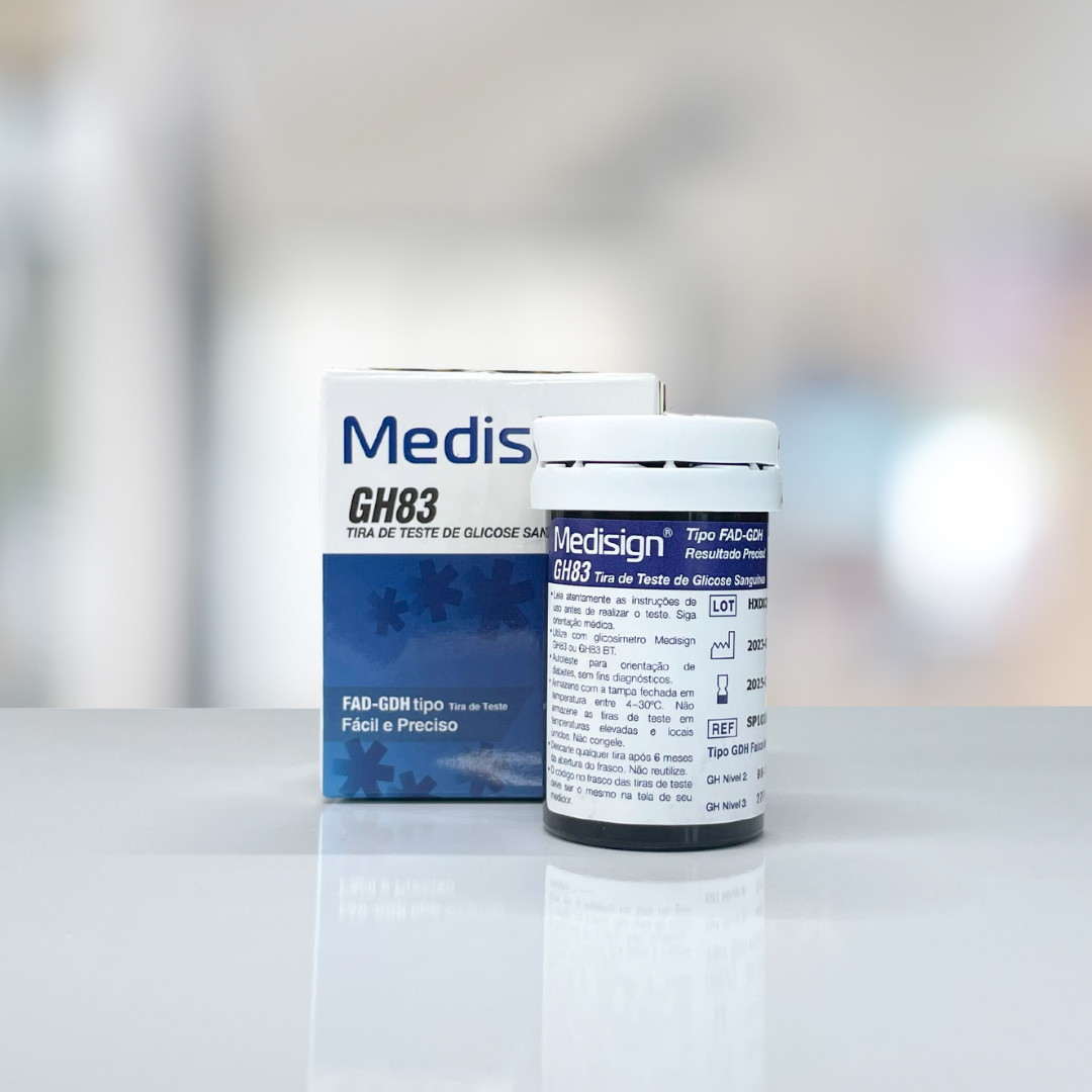 Caixa de Tiras De Glicose GH83 C/50 UN - Medisign